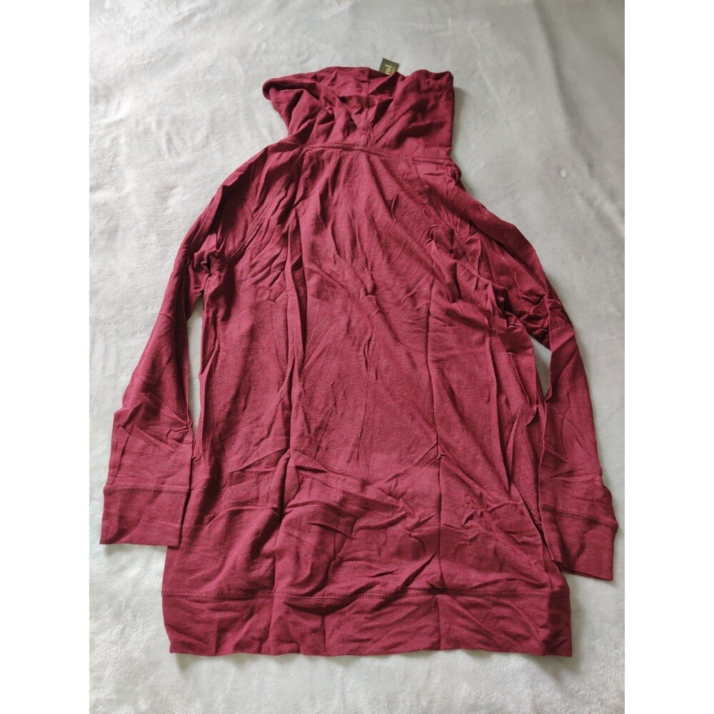 Nwt Naturals cowl neck long sleeve shirt size Large burgundy